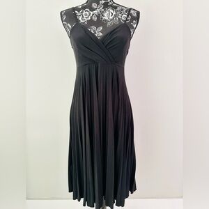 Vintage Max and Cleo pleated black evening dress